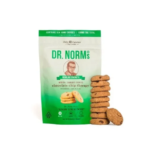 Chocolate Chip Therapy cookies are CBD infused cookies that are soft, fresh, and delicious. Get your baked CBD products from Dr. Norms, today.